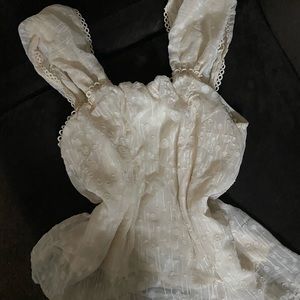 Cream color baby doll top